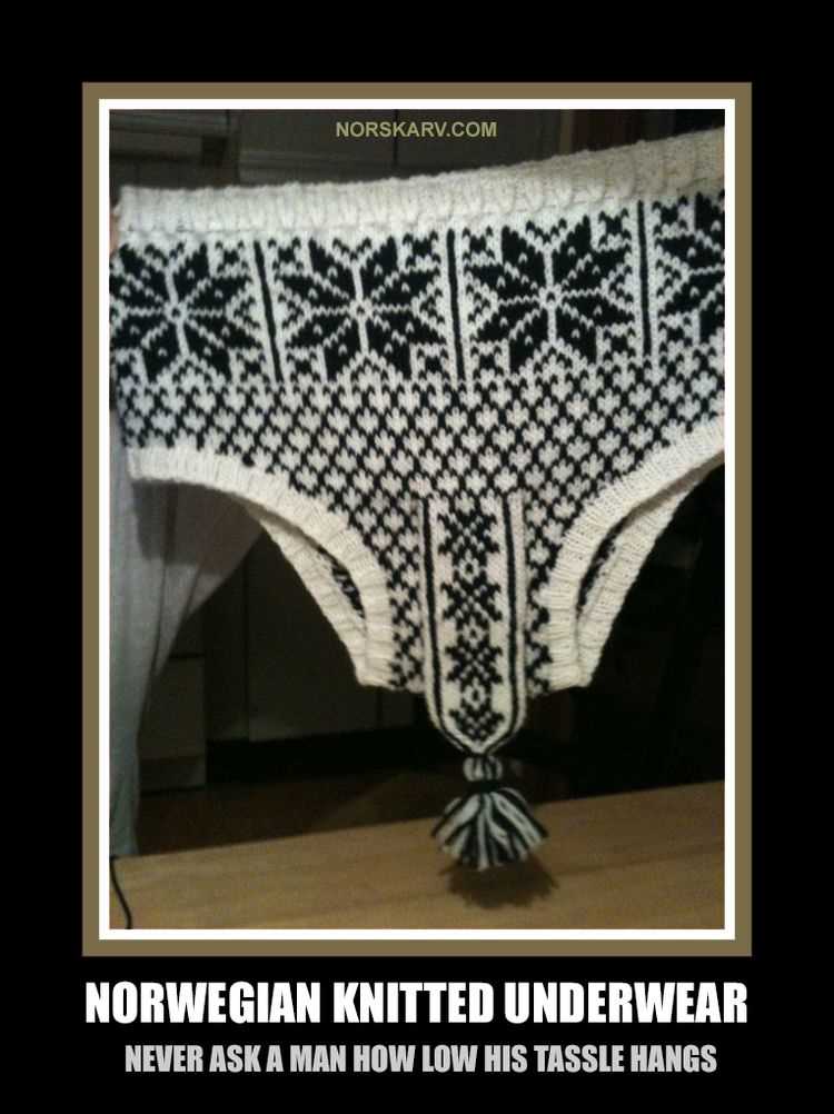 Knit underwear pattern men's