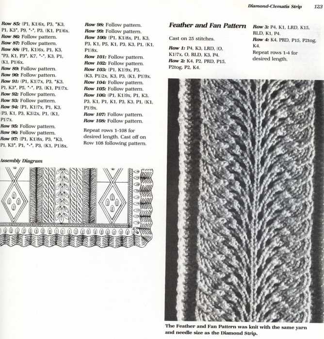 How to knit feather and fan pattern