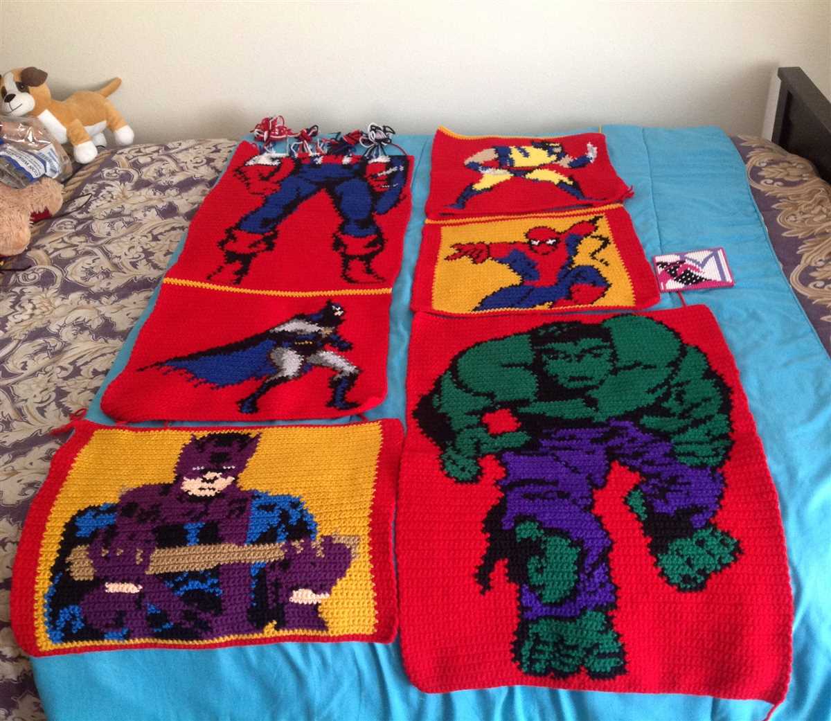 Captain america knit blanket pattern