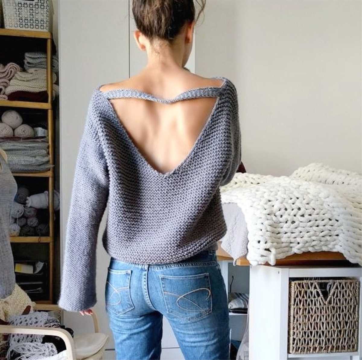 Knit flat sweater pattern