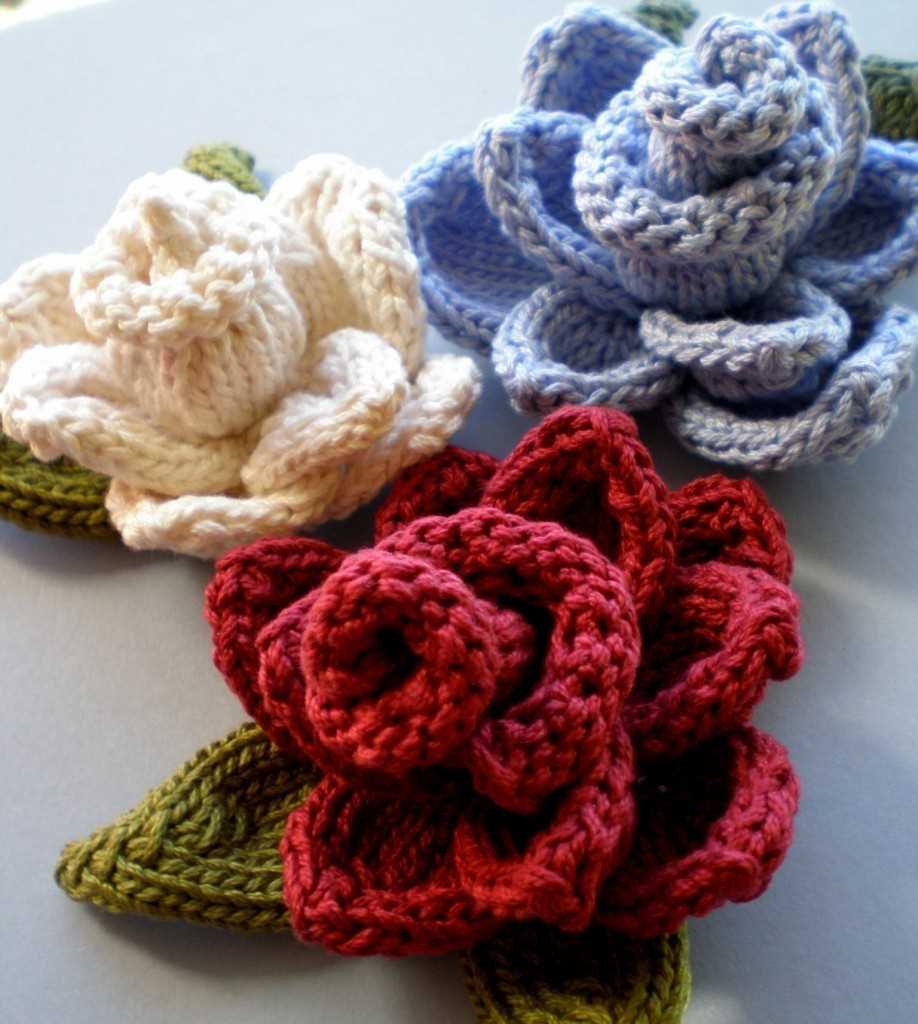 Flower knit pattern