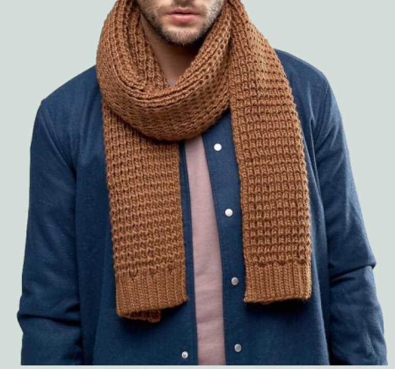 Mens knit scarf pattern easy