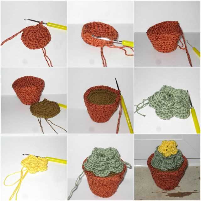 Flower pot knitting pattern