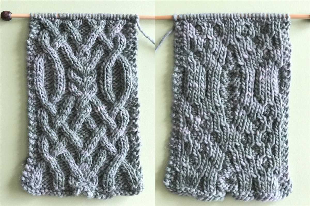 Celtic knot knitting pattern