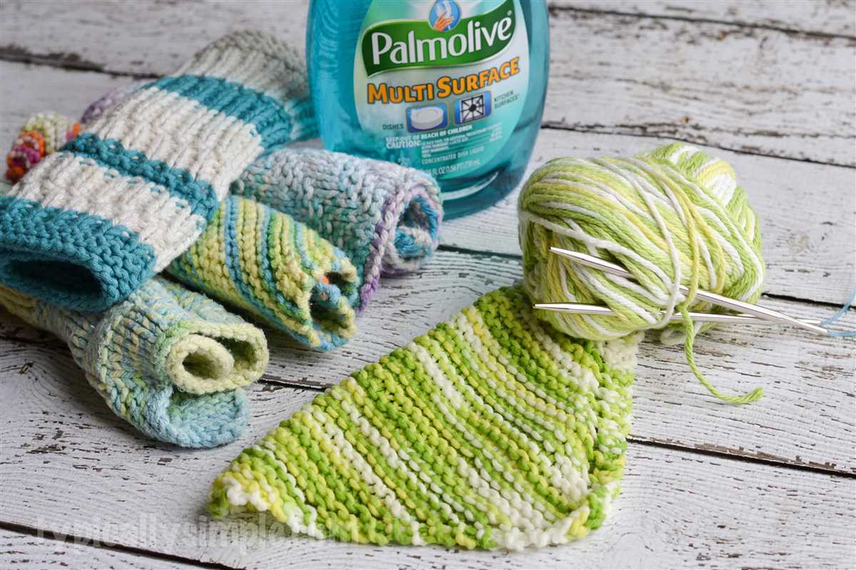 Free knitting pattern for dish scrubbies