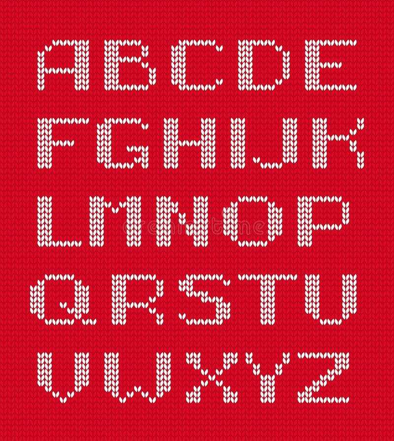 Knitted alphabet pattern free