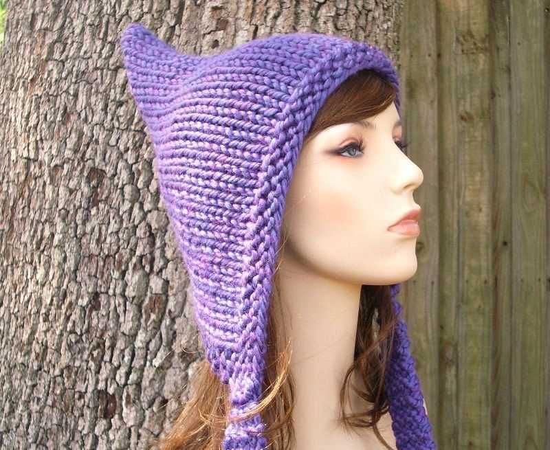 Free knitted pixie hat pattern for adults