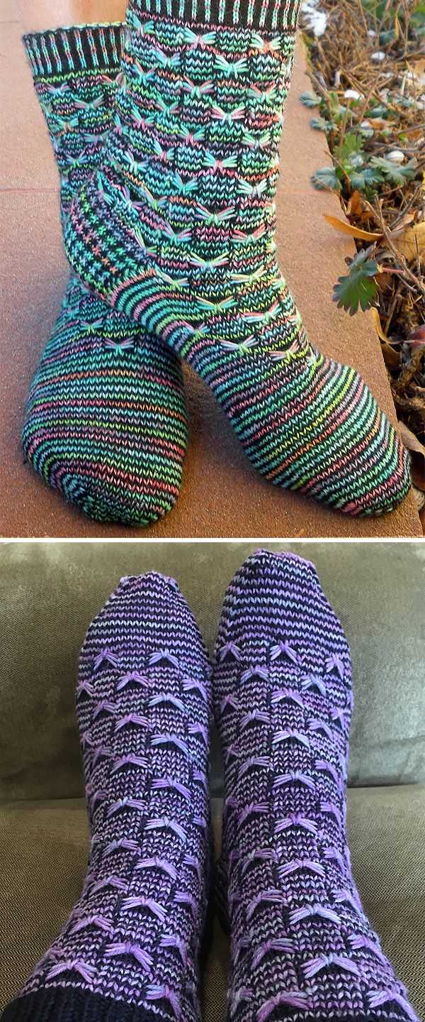 Knitting patterns using sock yarn