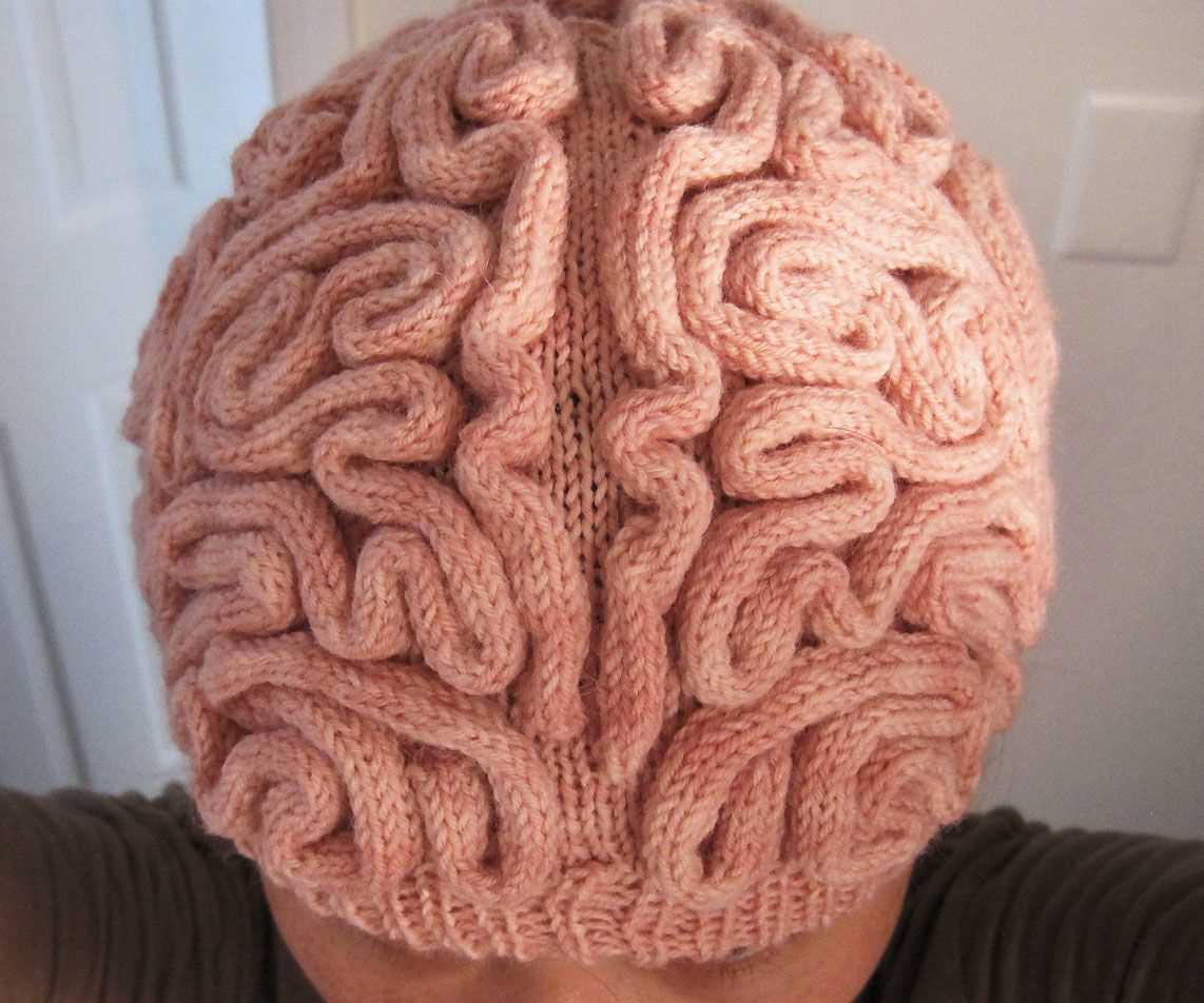 Knitted brain hat pattern free