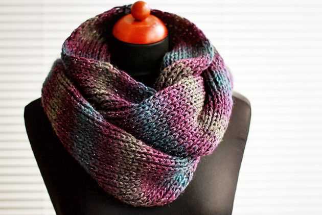 Ribbed knitted scarf pattern free