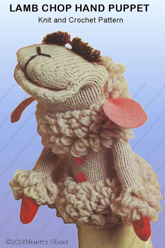 Lamb chop puppet knitting pattern