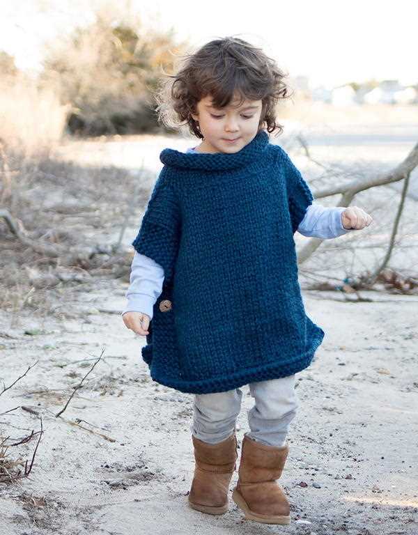 Childs knitted poncho pattern