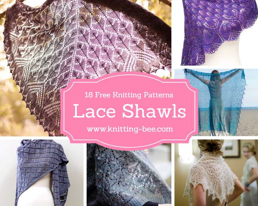 Lace shawl knit pattern