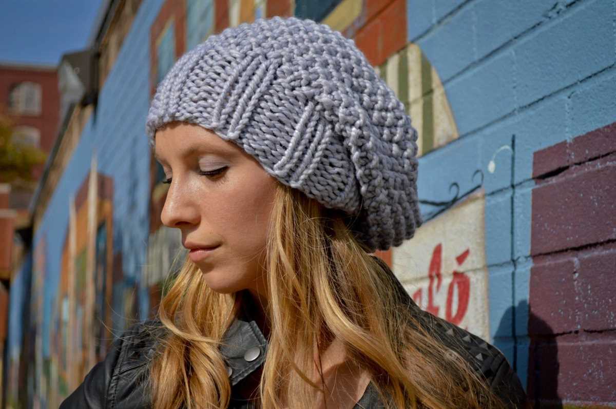 Slouch beanie knitting pattern