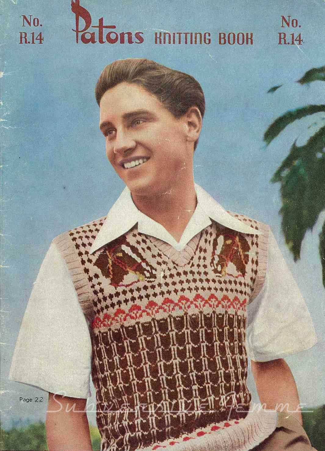 Mens sleeveless jumper knitting pattern