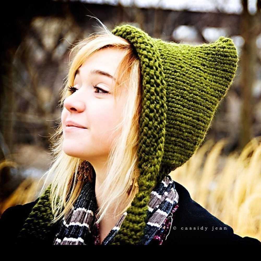 Free knitted pixie hat pattern for adults