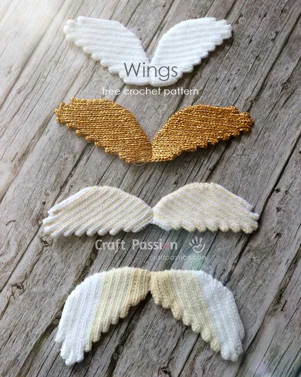 Knitted wings pattern