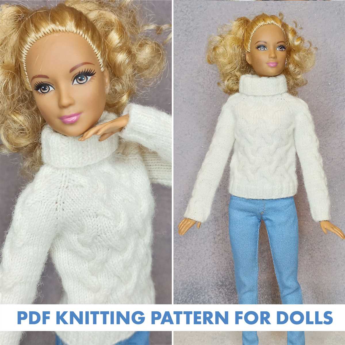 Barbie knitted sweater pattern