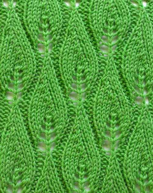 Knitted leaf pattern free