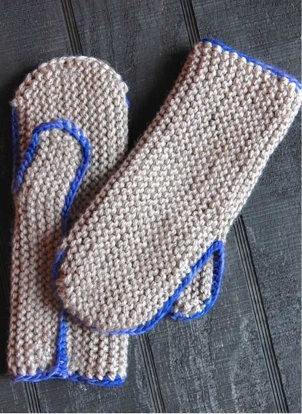 Knit flat mitten pattern