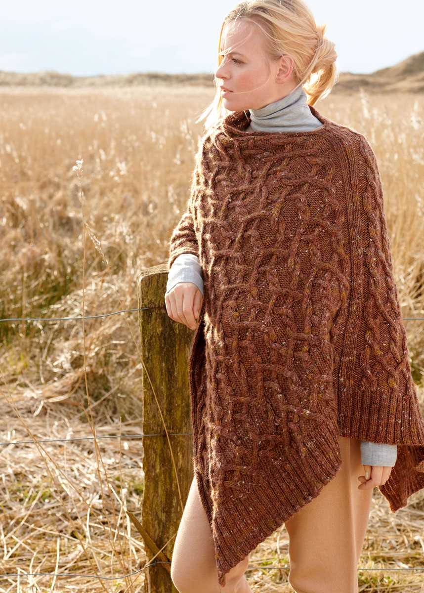 Aran poncho knitting pattern free