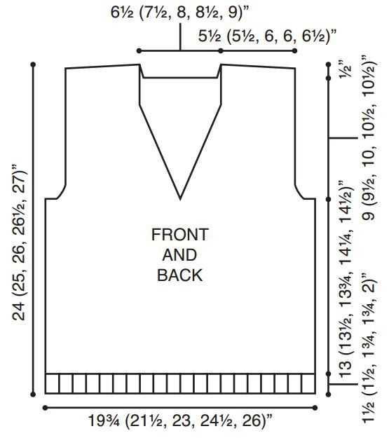 Knit vest pattern in the round