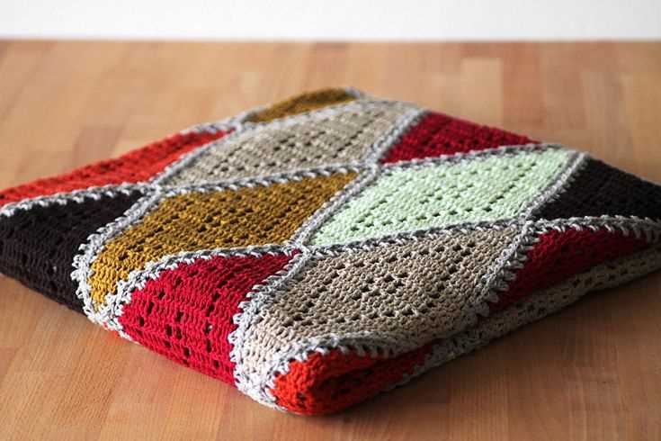 Diamond blanket knitting pattern