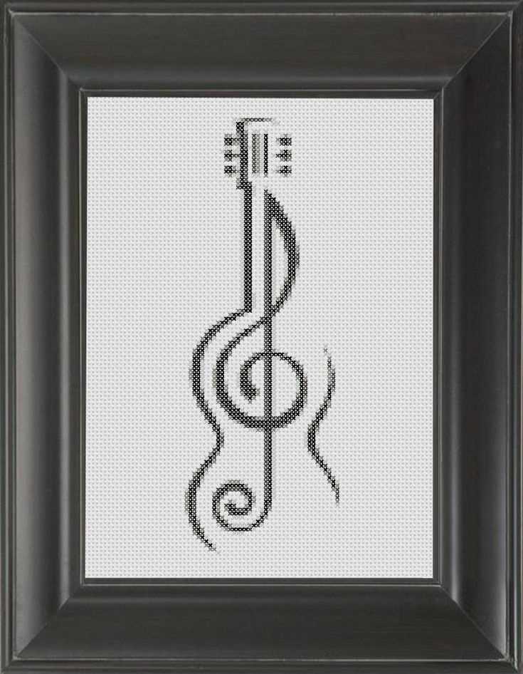 Treble clef knitting pattern