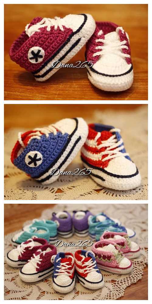 Knitted converse shoes pattern