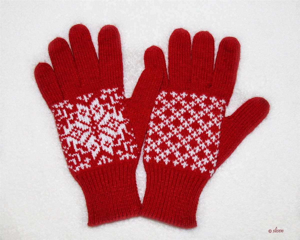 Loom knit gloves pattern