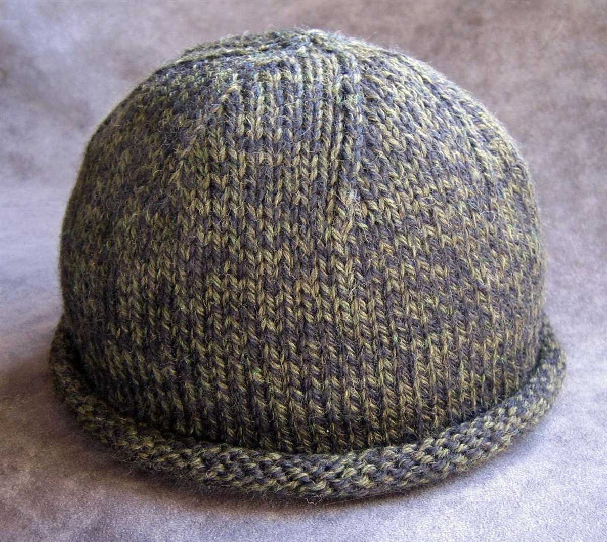 Skull cap beanie knitting pattern