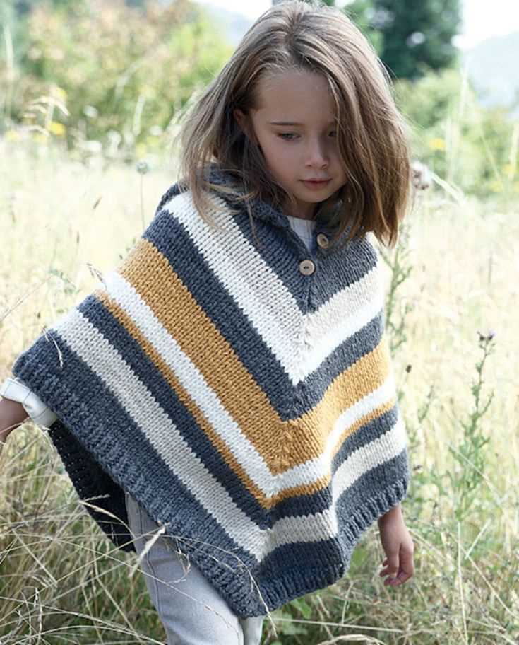 One piece poncho knitting pattern