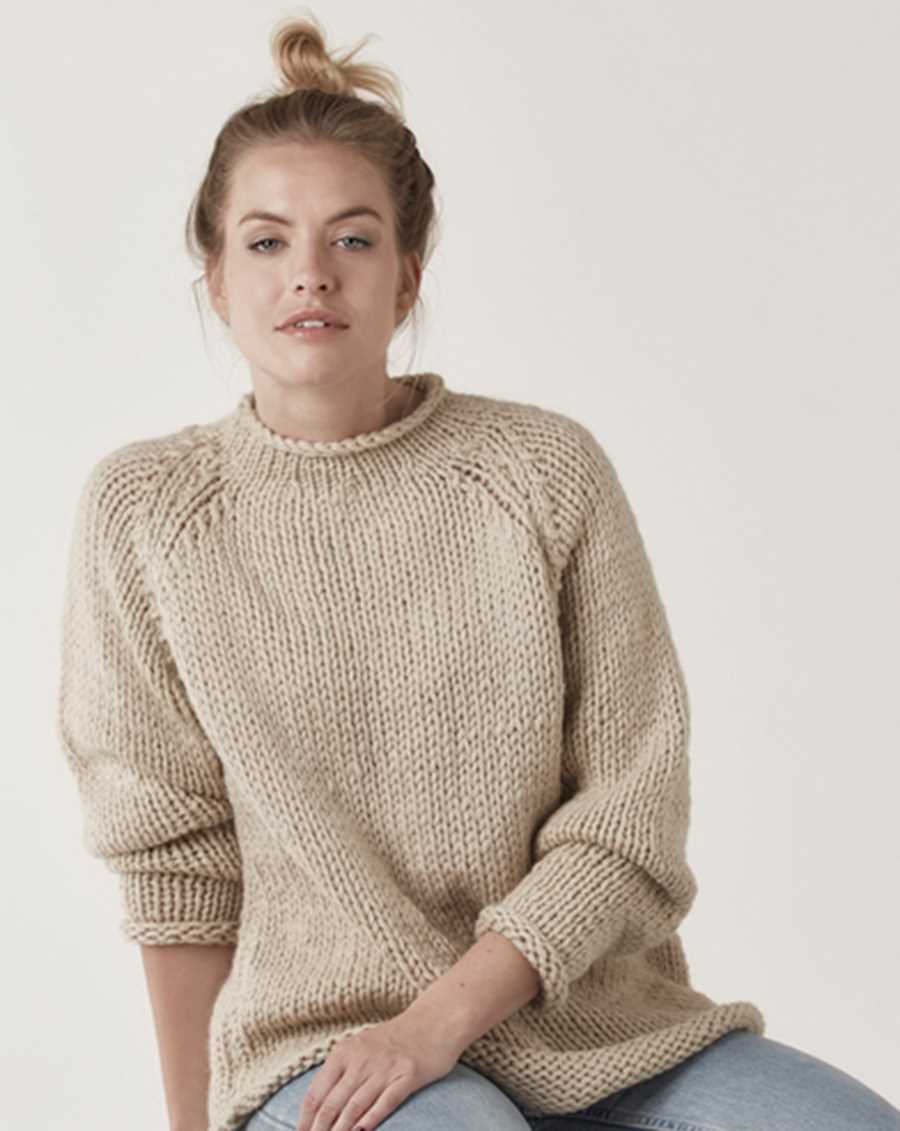 Oversized sweater knitting pattern