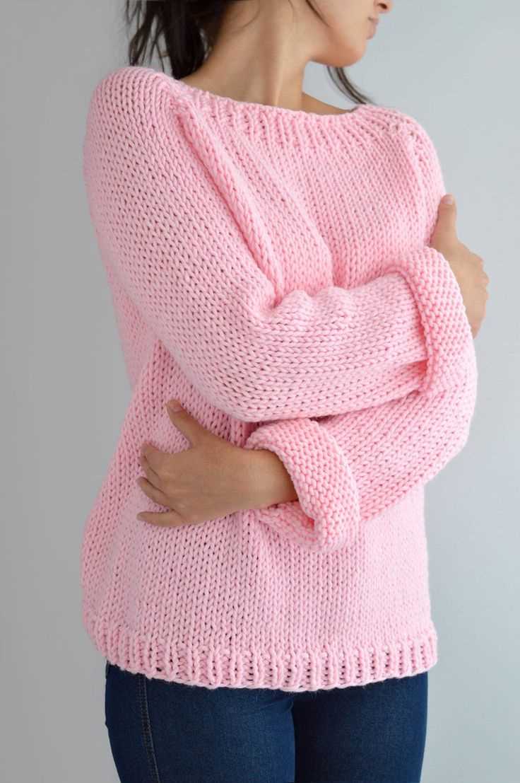 Oversized sweater knitting pattern