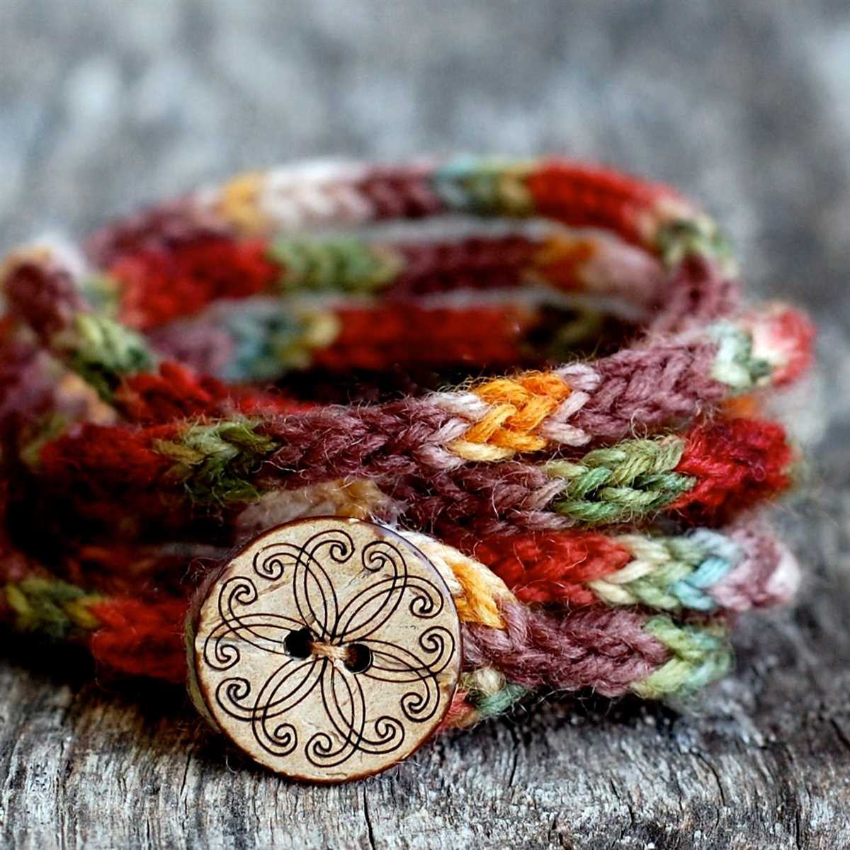 Knitted bracelet pattern