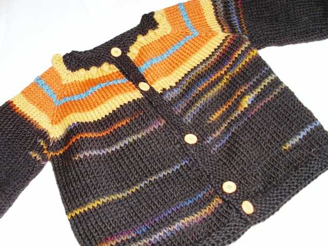 Top down knit cardigan pattern