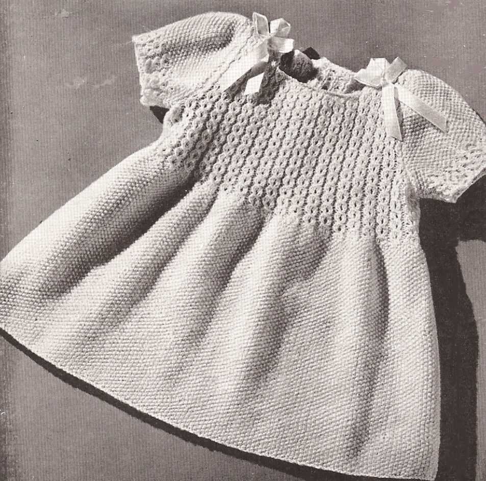 Little sisters dress knitting pattern