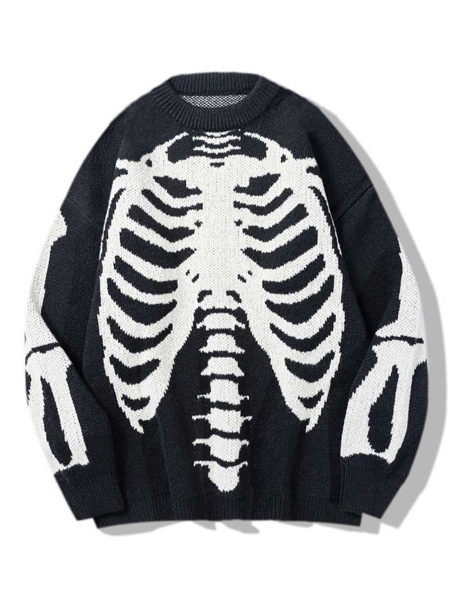 Skeleton knit sweater pattern