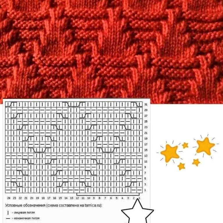 Parallelogram knitting pattern