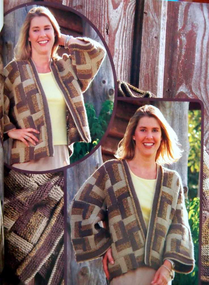 Patchwork cardigan pattern knitting