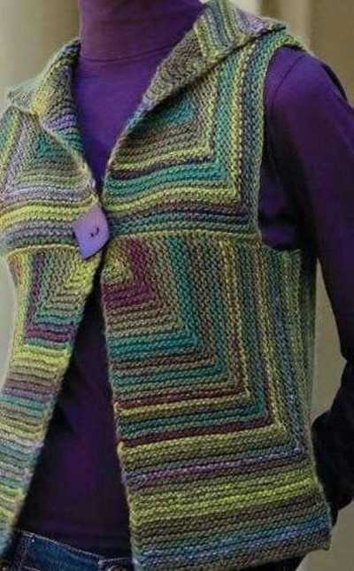 Patchwork cardigan pattern knitting