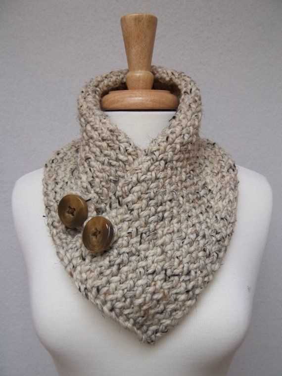 Pattern for knitted cowl neck warmer