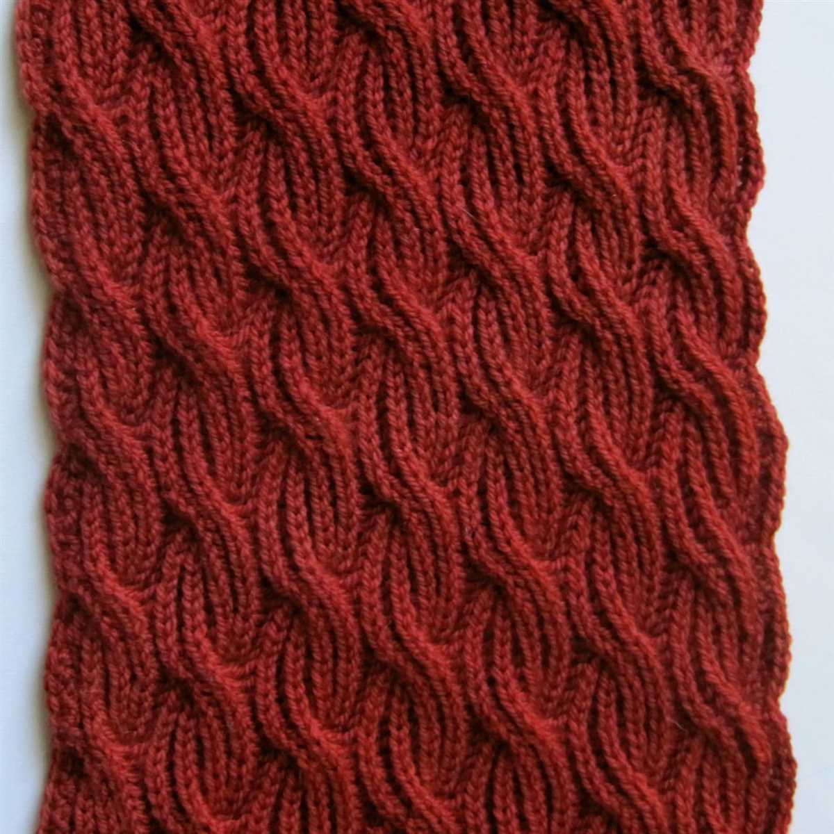 Pattern knit scarf