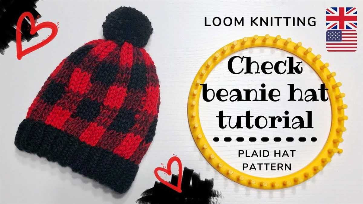 Knit buffalo plaid hat pattern