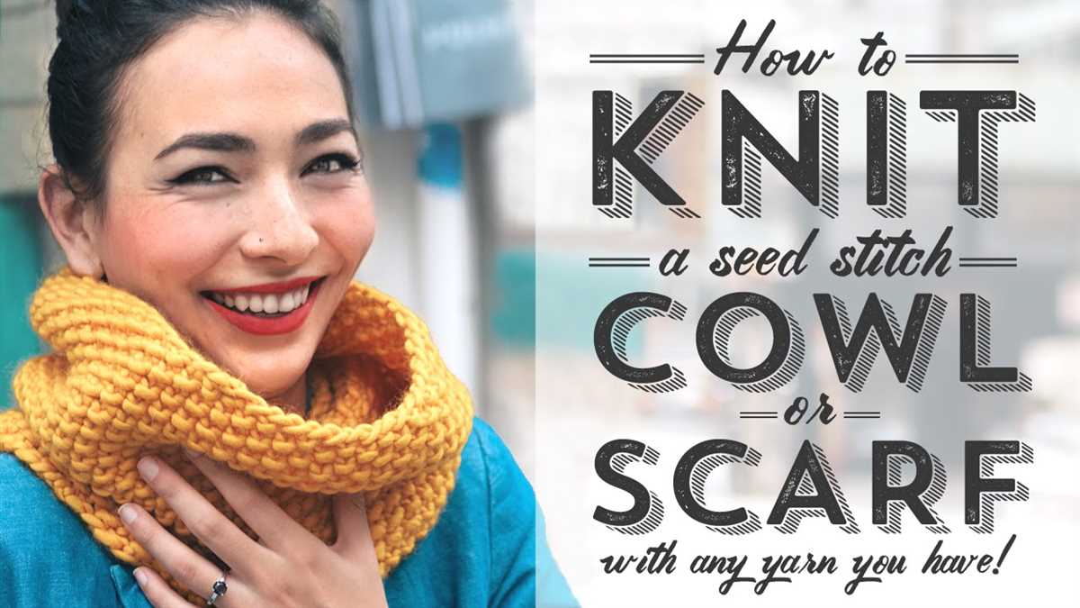 Infinity scarf knitting pattern seed stitch