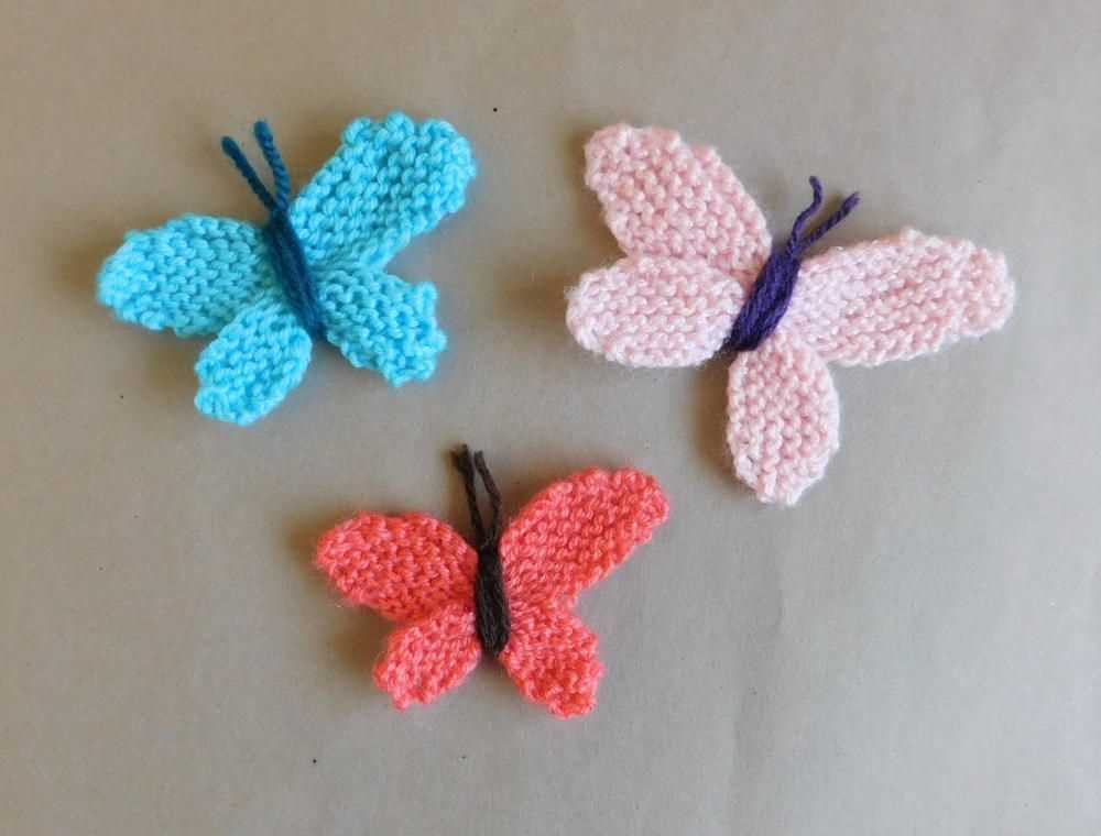 Knitted butterfly pattern