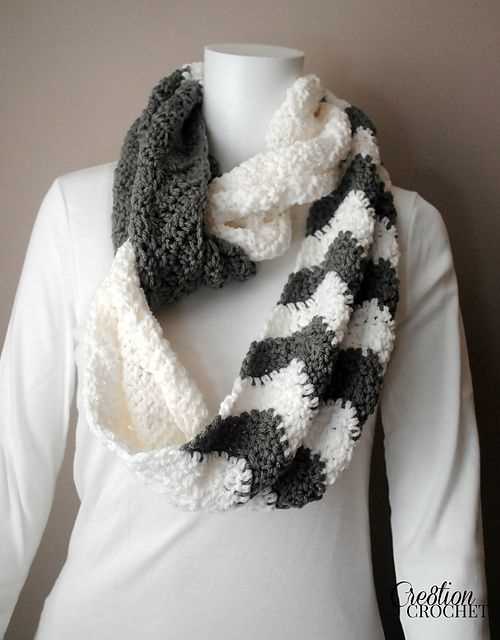 Chevron infinity scarf knitting pattern