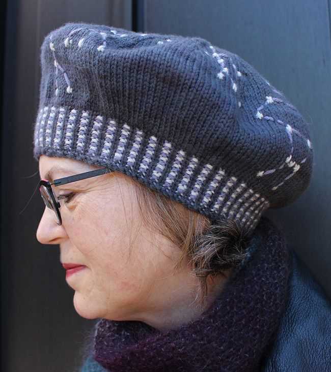 Simple knitted beret pattern