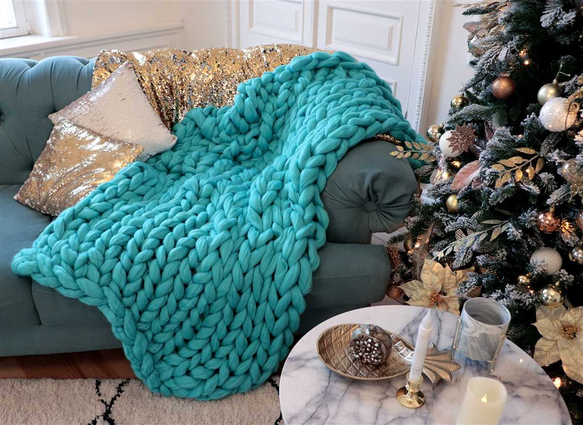 Chunky wool knit blanket pattern