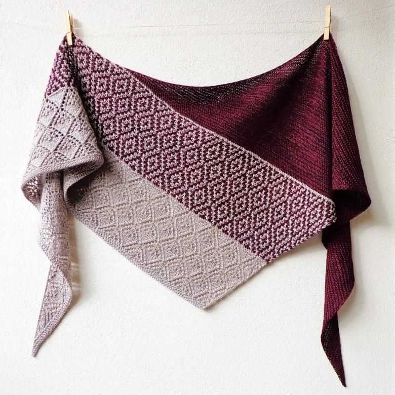 Pocket shawl knit pattern